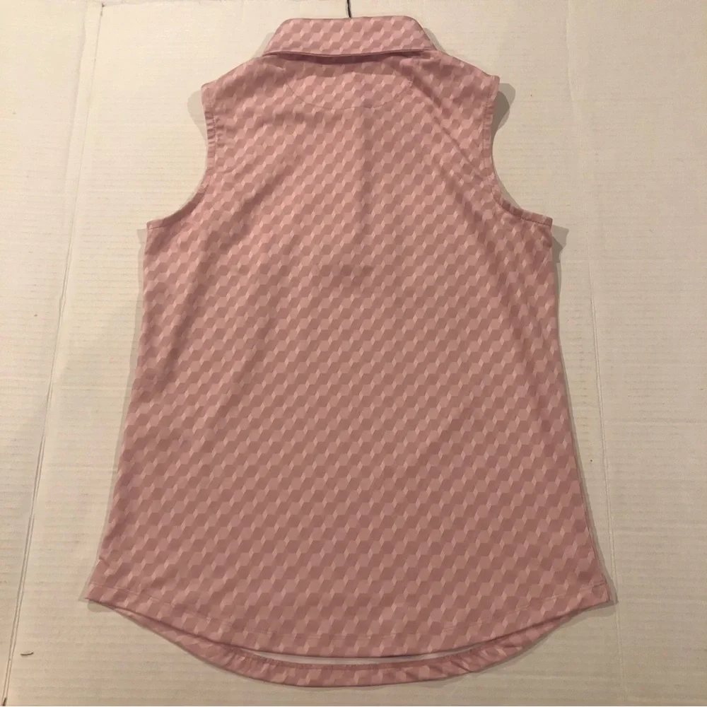Bad Birdie Women's Size XS Core Polo SL Sleeveless Golf Geo Chip Petaluma - Picture 8 of 8